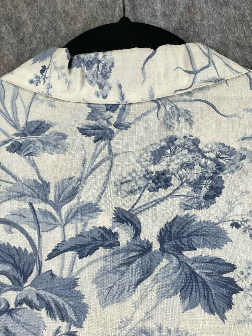 Lemon Grass Linen Blend Button Up Romantic Cottagecore Botanical Shirt - XL - Picture 10 of 13